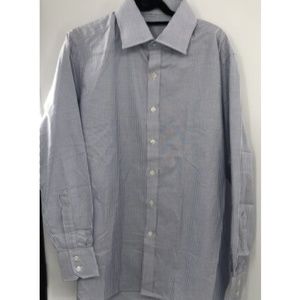 Emma Willis Men's Cotton Purple/White Striped Button Down Shirt sz 18/26